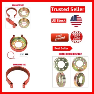 4" Go Kart Trommelbremsband Kit mit rotem Kabel - perfekt für ATV & Mini Bikes - Bild 1 von 11