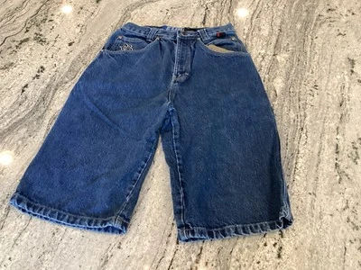 Pantalones Cortos de Jean Y2K FUBU para Niños Talla 12 Denim Bordados Sueltos De Colección Foto 1 de 4
