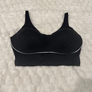 Victoria Secret Allegro On Point Sport Bra Black White 34DDD Lightly Lined Soft - Picture 1 of 14