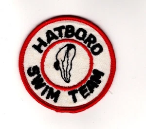 Parche vintage Hatboro Swim Team, Lower Bucks Swim League, Hatboro, Pennsylvania - Imagen 1 de 1