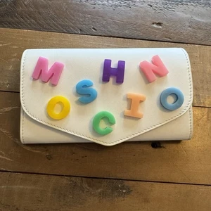 Bolso Bandolera Moschino Couture Cuero Blanco Cartera con Cadena - Imagen 1 de 5