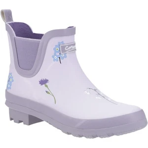 Cotswold Flor Silvestre Tobillo Goma Lila Estampado Femenino Wellingtons - Imagen 1 de 5