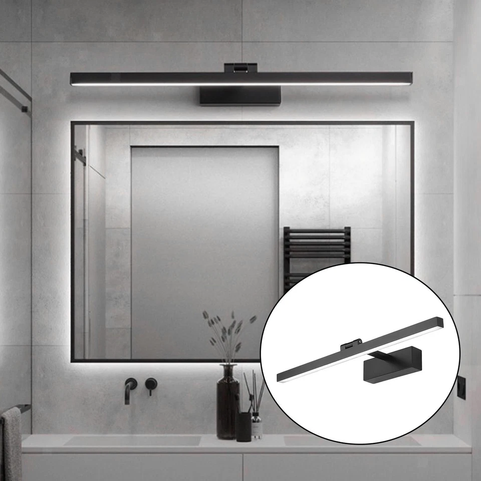 Luz Espejo LED Ángulo Ajustable 40cm 9W Luz Negro Blanco Foto 1 de 4