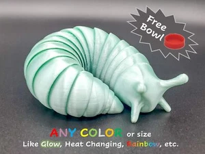 Fidget Slug UND BOWL artikulierendes flexibles Stim Spielzeug - Bild 1 von 10