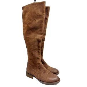 Born Borman Tall Boot With Animal Print Lining Back Zipper Size 6 - Picture 1 of 9