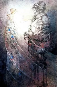 Sulamith Wulfing 1978 The KNIGHT and PRINCESS Matted Art Print - Picture 1 of 9