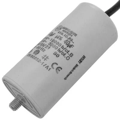 DUCATI ENERGIA Anlaufkondensator Motorkondensator 40µF 425V 45x92mm Kabel 35cm Ducati 416.10.29