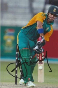 SÜDAFRIKA CRICKET: JP DUMINY SIGNIERT 6x4 ODI ACTIONFOTO + COA - Bild 1 von 1