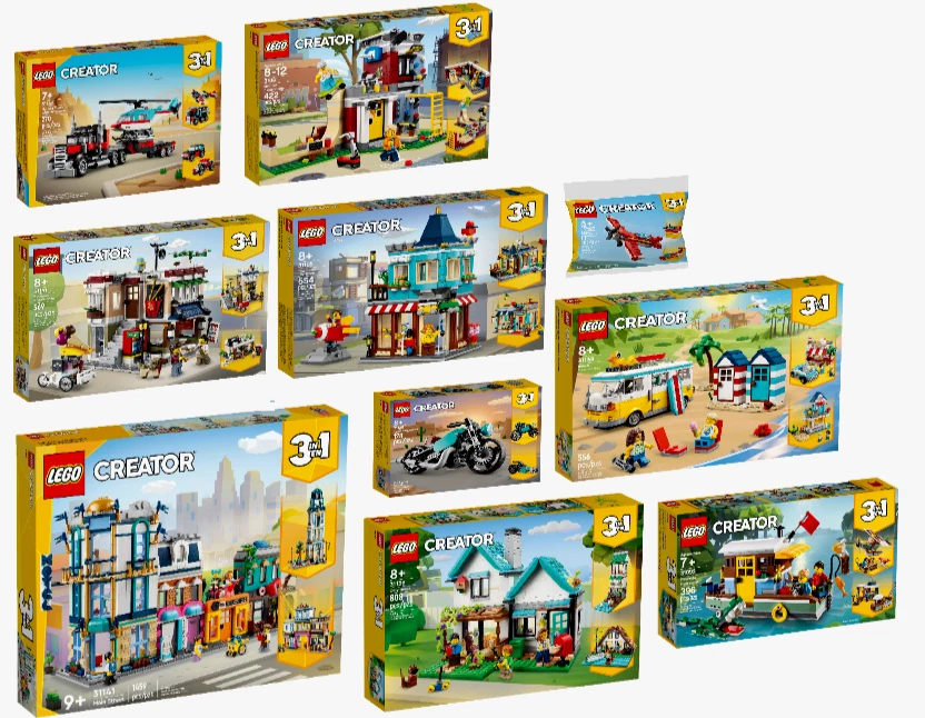 LEGO Stadthäuser CREATOR 3in1 Gebäude FAHRZEUGE Haus WOHNHAUS Auto Bus SPIELZEUG - Bild 1 von 1