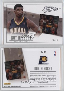 2013-14 Panini Signatures Film Blue /15 Roy Hibbert #32