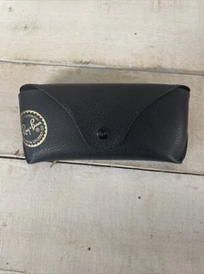Ray Ban Sunglass-Eyeglass CASE ONLY Black Faux Leather Snap Closure Fast Ship - Picture 1 of 5