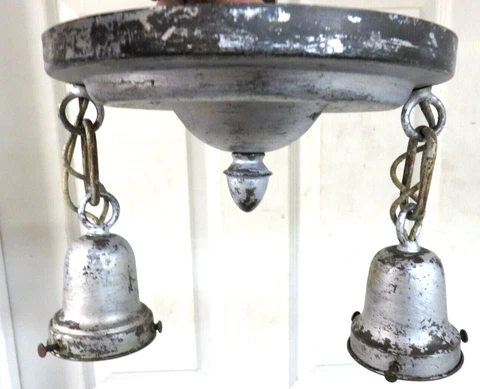 Vintage Brass Two Light Fixture Flush Mount  (LW2) Cover