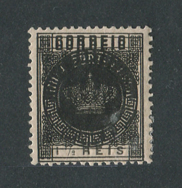 Portuguese India Portugal 1882 CROWN #115A, ERROR DOUBLE PRINTING, MH FVF - Image 1 of 1