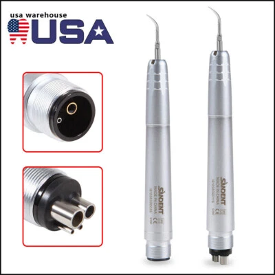 USA Dental Ultrasonic Air Perio Scaler Handpiece Hygienist 2 & 4-Holes 3 Tips CE - Image 1 of 4