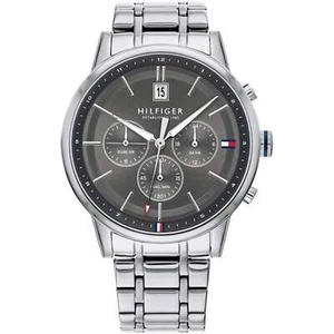 Tommy Hilfiger Men's Watch Kyle Grey Dial Silver Steel Bracelet Quartz 1791632 - Picture 1 of 3