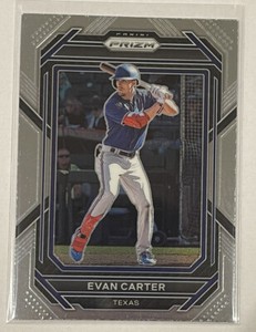2023 Prizm Baseball Evan Carter Prospect Card - Texas Rangers