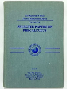 SELECTED PAPERS ON PRECALCULUS, VOL. 1 - Apostol Mathematical Assoc. of America - Imagen 1 de 2