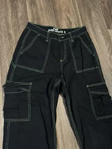 Hot Topic Hi-Riss Carpenter schwarz grün Tripp Style Rave Vintage Y2K Hose Gr. 3 - Bild 1 von 6