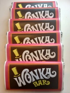 Willy Wonka Chocolate Bar w/Golden Ticket (Chocolate Included) (1 bar w/Order) - Picture 1 of 5