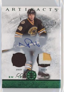 2012 Upper Deck Artifacts Emerald Jersey/Patch /8 Nathan Horton #66 Patch Auto