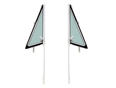Pair of Vent Windows - Tinted Glass W/ Chrome Trim for 1968-72 Chevy / GMC Truck - Image 1 of 3