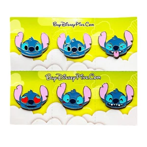 Stitch Emoji Gesicht 6 Pin Set Disney Pin Lot Bulk Lilo - Bild 1 von 7