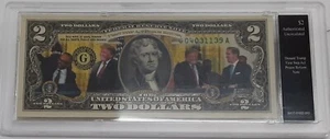 CU Colorized $2 FRN - Trump's Prison Reform Act in Plastic Case - Picture 1 of 2