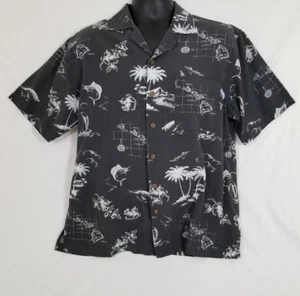 Milano Bay Men's Shirt Large Tropical Hawaii Islands Swordfish Size Medium - Picture 1 of 1
