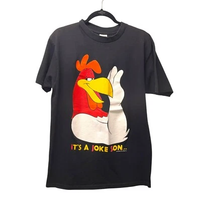 Vintage 1991 Foghorn Leghorn Tshirt Single Stitch XL It's A Joke Looney Tunes - Image 1 of 4