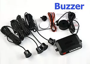 Car Rear Parking Sensor PDC Reverse Kit 4 Sensors Audio Buzzer Alarm Loudspeaker - Picture 1 of 12