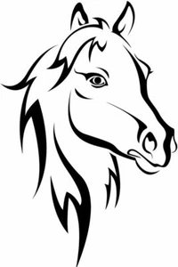 Calcomanía de vinilo para ventana - caballo (puede personalizar con nombres), varios tamaños colores - Imagen 1 de 4