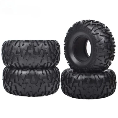 Rubber F/R Tires Tyre Set for Tamiya BlackFoot Monster Beetle ORV Chassis - Bild 1 von 4