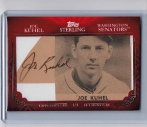 2010 Topps Sterling Joe Kuhel Topps Certified Cut Signature Auto #'ed 1/1 - Picture 1 of 1