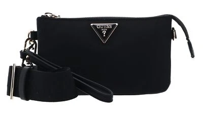 GUESS Latona Mini Tri Compartment Top Zip Umhängetasche Tasche Black schwarz - Bild 1 von 4
