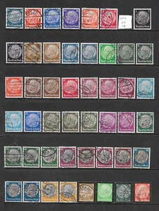 GERMANY "HINDENBURG STASH" USED 1932 to 1936 - Picture 1 of 2