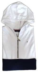 Tommy Hilfiger Mujer Manga Larga Rojo Blanco Azul Pullover Sudadera con Capucha Talla XL - Imagen 1 de 3