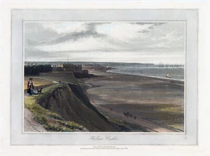 Aguatinta antigua original de 1823 WALMER CASTLE Kent por Daniell - Imagen 1 de 1