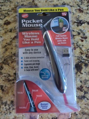 As Seen on TV POCKET MOUSE Wireless Mouse You Hold Like a Pen Sealed NEW - Image 1 of 3