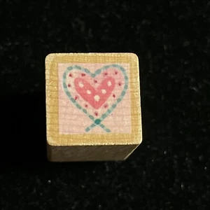 Holz Gummistempel HERZ - Bild 1 von 2