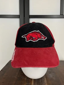 Arkansas Razorbacks Hat Cap Strap Back Adult Red Captivating Cotton NCAA - Picture 1 of 14