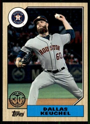 2017 Topps Update 1987 Baseball Dallas Keuchel Houston Astros #US87-8 - Image 1 of 2