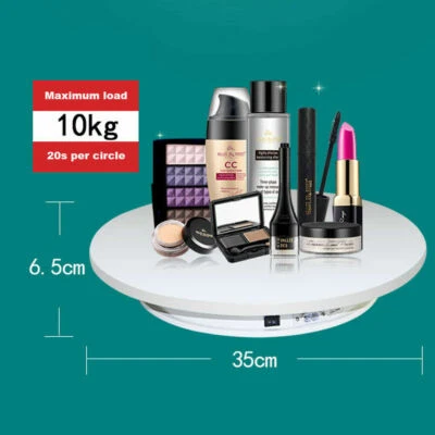 Electric Turntable Display Stand Jewelry Show Holder 360° Rotating Two-way 220V - Image 1 of 4