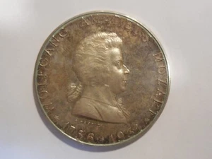 Austria medaglia Amadeus Mozart musicista compositore argento - Picture 1 of 2