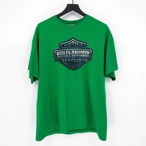 Harley-Davidson Men's XL Motorcycles Green T-Shirt Fredericksburg VA - Picture 1 of 9