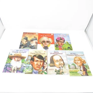 Who What Was Biography Book Lot of 6 Monet Picasso Jefferson Kahlo Warhol More - Picture 1 of 5