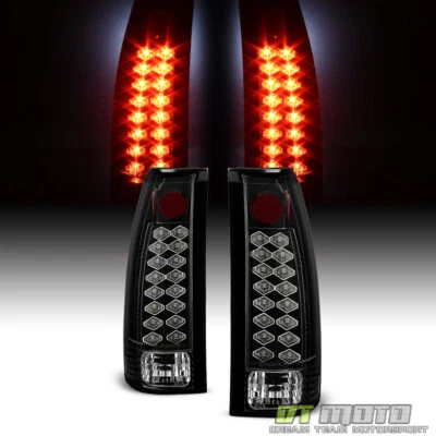 Blk 1988-1998 Chevy Silverado GMC Sierra Suburban Tahoe Lumileds LED Tail Lights - Image 1 of 4