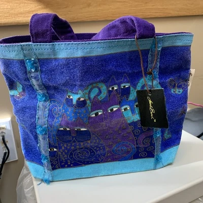 Cartera colorida LAUREL BURCH caprichosa para gatos con dije Sh11 Foto 1 de 4