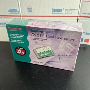 USRobotics PCMCIA Slot PC Card 28.8 v.34 modem fax avec connecteur DataView - Photo 1/6