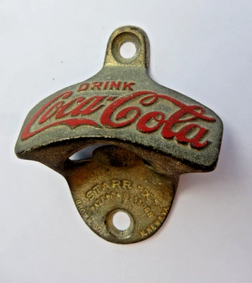Vtg GERMAN Cast Iron Coca-Cola Bottle Opener, West Germany Starr "X" Brown Co - Image 1 of 4