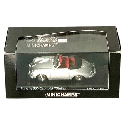 Minichamps 1/43 1954 Porsche 356 Cabriolet Stuttgart Silver Only 3,024 Made HTF - Image 1 of 4